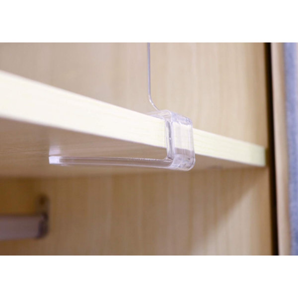 LikeU 2-Pack Clear Acrylic Shelf Dividers - Organizer For Closet Shelves, Kitchen Cabinets & Purses